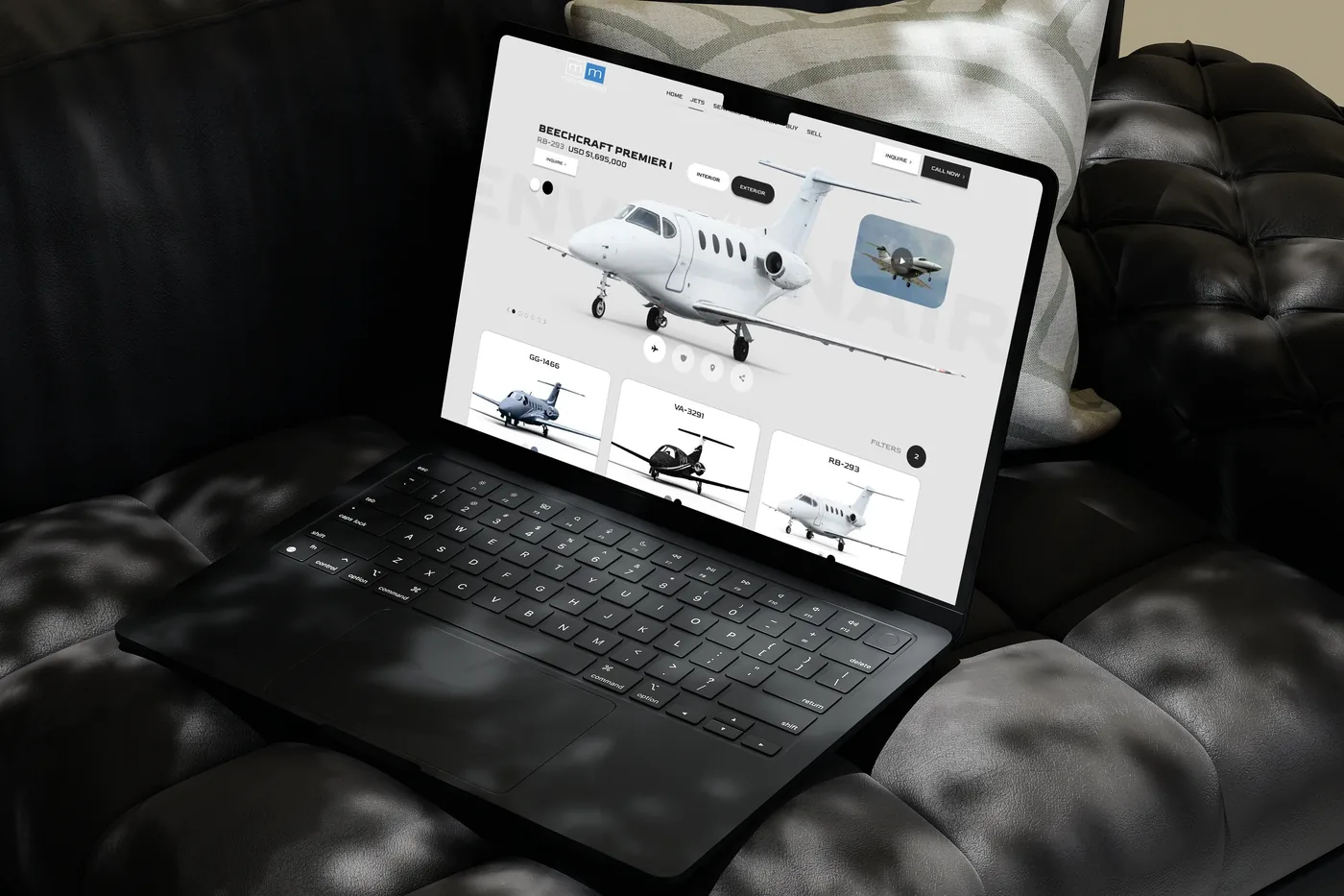 Private aviation &mdash; a Milea Marketing website build.