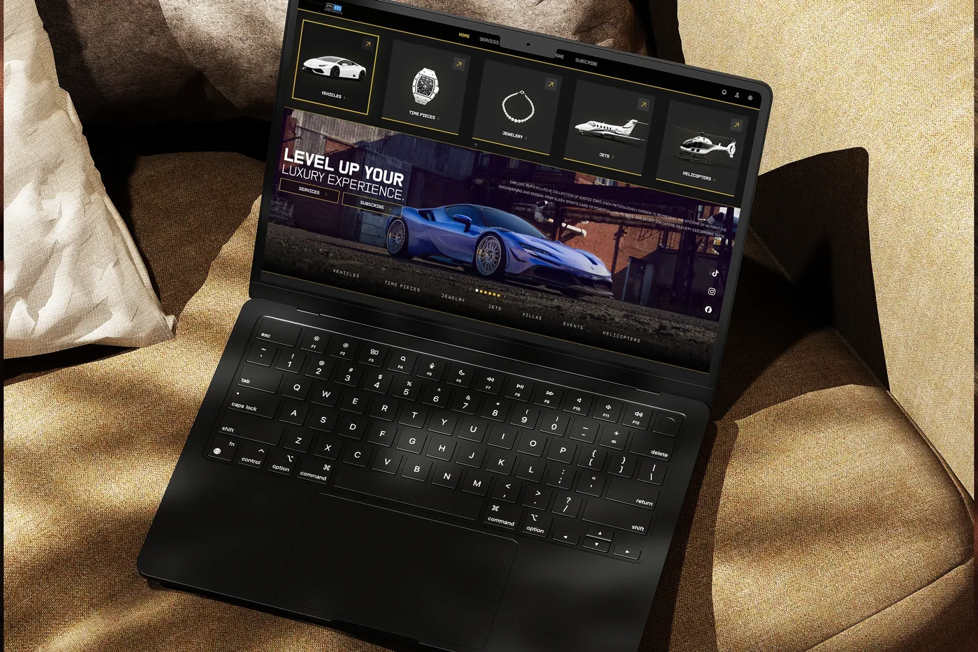 Luxury lifestyle marketplace &mdash; a Milea Marketing website build.
